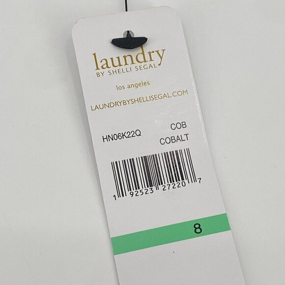 Laundry by Shelli Segal Women’s Size 8 Cobalt Blue Tie Front Jumpsuit Cocktail - Picture 12 of 14